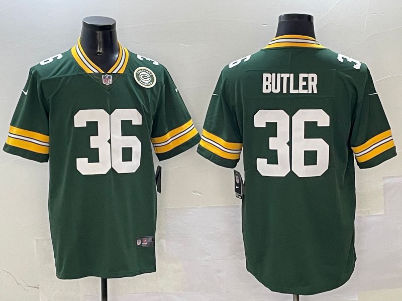 Men Green Bay Packers #36 Butler Green Second generation 2025 Nike Limited NFL Jersey style 1->houston astros->MLB Jersey